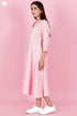 Cambric Cotton Dress In Striped Print